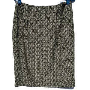 Geoffrey Beene Sport skirt. Green black and white print. Size 14.